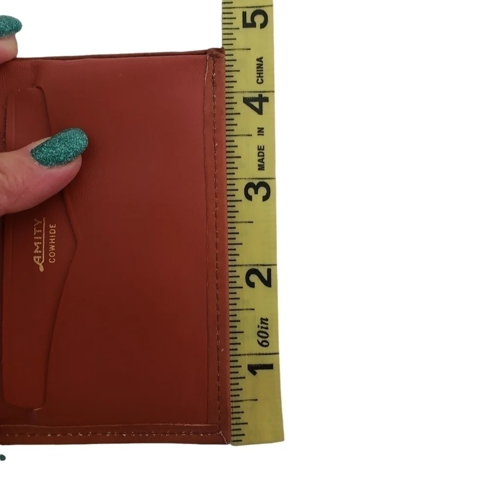Vintage Amity Leather Wallet Kiss Clasp Coin Bi-Fold Snap Closure Unused